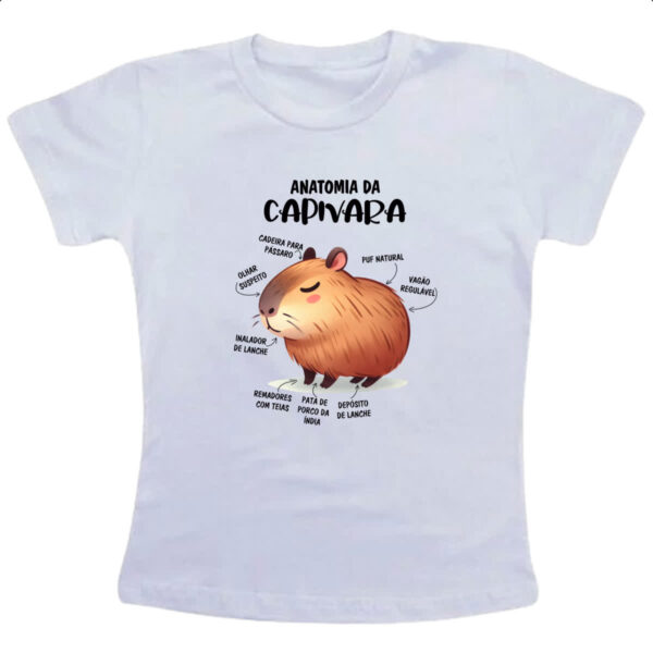 Camiseta Infanto Juvenil Anatomia da capivara