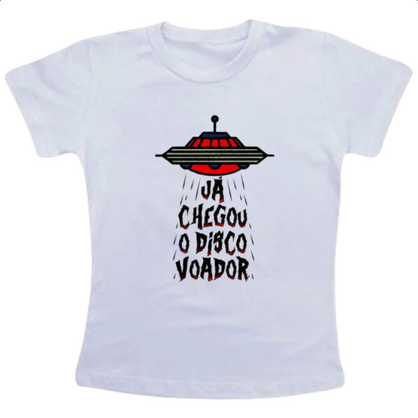 Camiseta Infanto Juvenil Ja chegou o disco voador