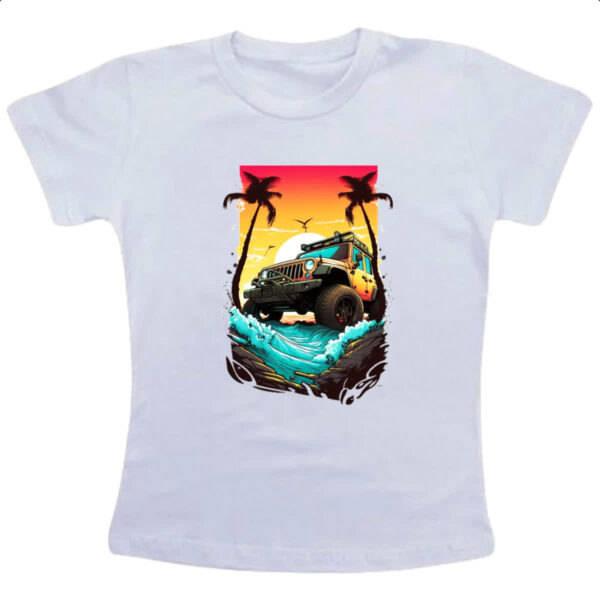 Camiseta Infanto Juvenil Jeep off road sunset art