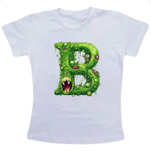 Camiseta Infanto Juvenil Zumbi Alfabeto Letra B