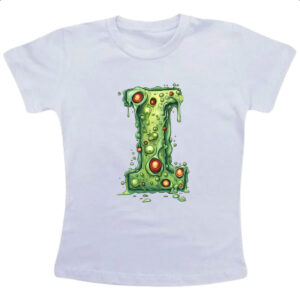 Camiseta Infanto Juvenil Zumbi Alfabeto Letra I