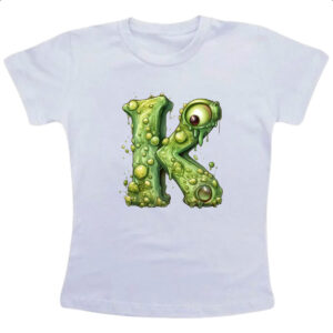 Camiseta Infanto Juvenil Zumbi Alfabeto Letra K