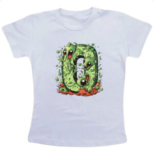 Camiseta Infanto Juvenil Zumbi Alfabeto Letra O