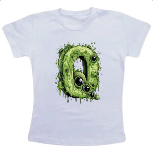Camiseta Infanto Juvenil Zumbi Alfabeto Letra Q