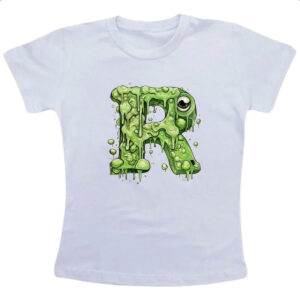 Camiseta Infanto Juvenil Zumbi Alfabeto Letra R