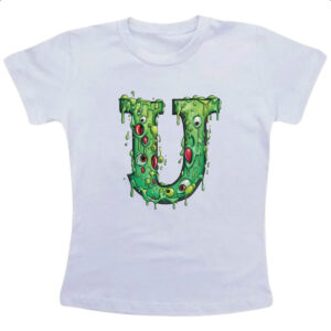 Camiseta Infanto Juvenil Zumbi Alfabeto Letra U