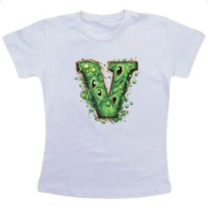 Camiseta Infanto Juvenil Zumbi Alfabeto Letra V