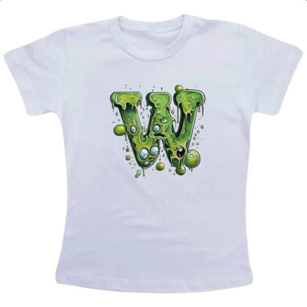 Camiseta Infanto Juvenil Zumbi Alfabeto Letra W