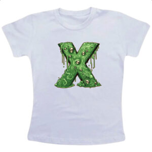 Camiseta Infanto Juvenil Zumbi Alfabeto Letra X