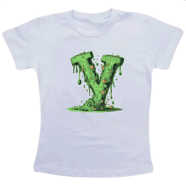 Camiseta Infanto Juvenil Zumbi Alfabeto Letra Y