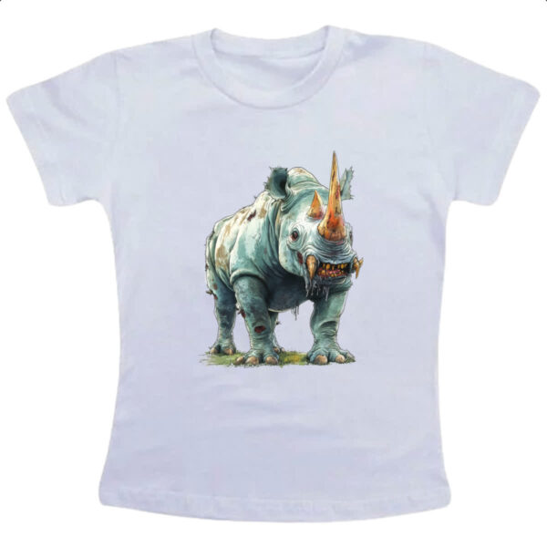 Camiseta Infanto Juvenil Zumbi Rinoceronte
