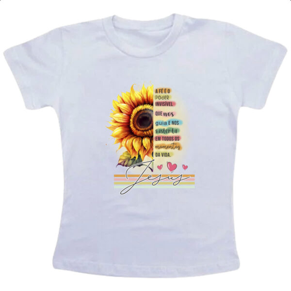 Camiseta Infanto Juvenil Fe poder invisivel