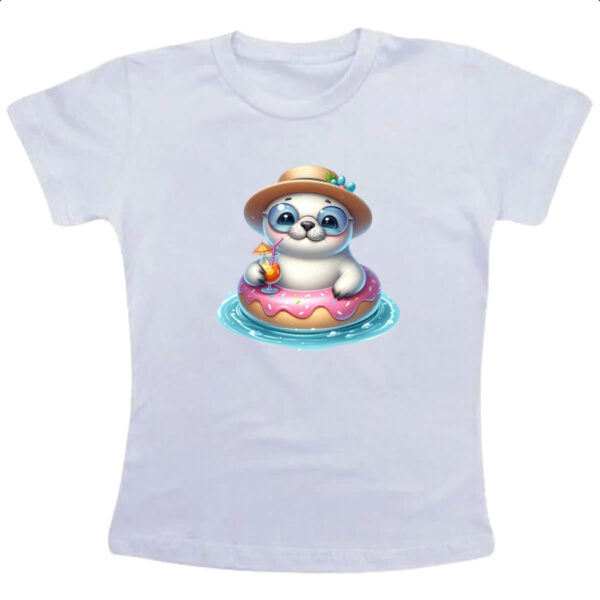 Camiseta Infanto Juvenil Foca na boia