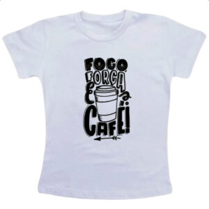 Camiseta Infanto Juvenil Foco Forca Cafe