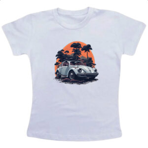 Camiseta Infanto Juvenil Fusca Branco Sunset