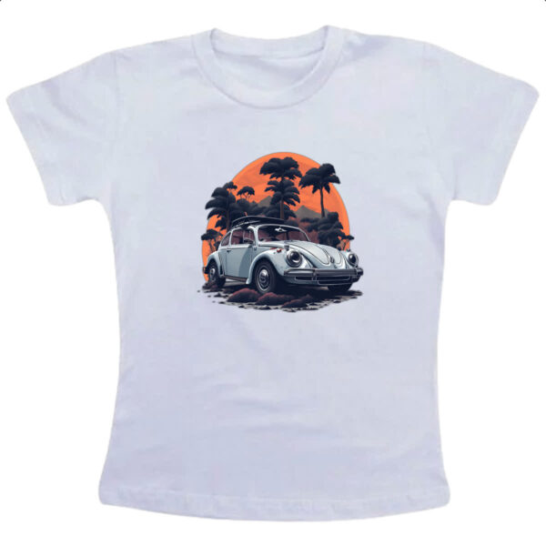 Camiseta Infanto Juvenil Fusca Branco Sunset