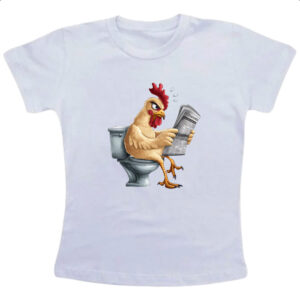 Camiseta Infanto Juvenil Galinha na sala de forca