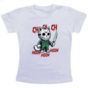 Camiseta Infanto Juvenil Gato Halloween Sexta Feira 13