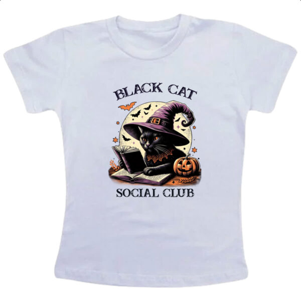 Camiseta Infanto Juvenil Gato Preto clube social