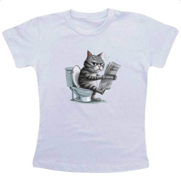 Camiseta Infanto Juvenil Gato na sala de forca