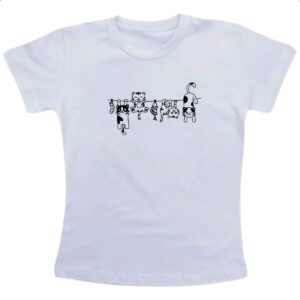 Camiseta Infanto Juvenil Gatos no varal