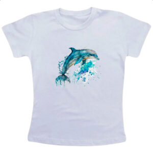 Camiseta Infanto Juvenil Golphinho aquarela 02