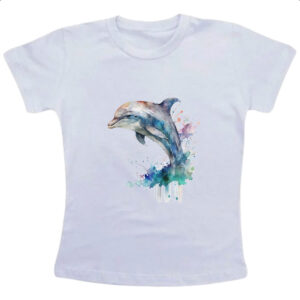 Camiseta Infanto Juvenil Golphinho aquarela 03
