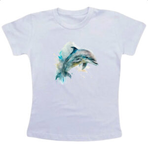 Camiseta Infanto Juvenil Golphinho aquarela 04