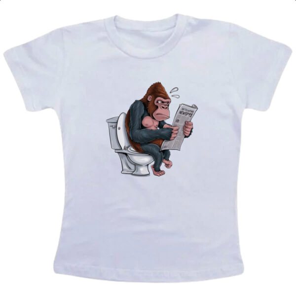 Camiseta Infanto Juvenil Gorila na sala de forca