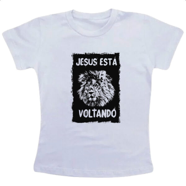 Camiseta Infanto Juvenil Gospel Jesus esta voltando Leao