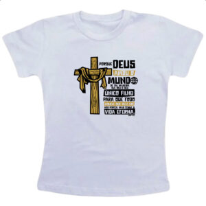 Camiseta Infanto Juvenil Gospel Joao 3.16
