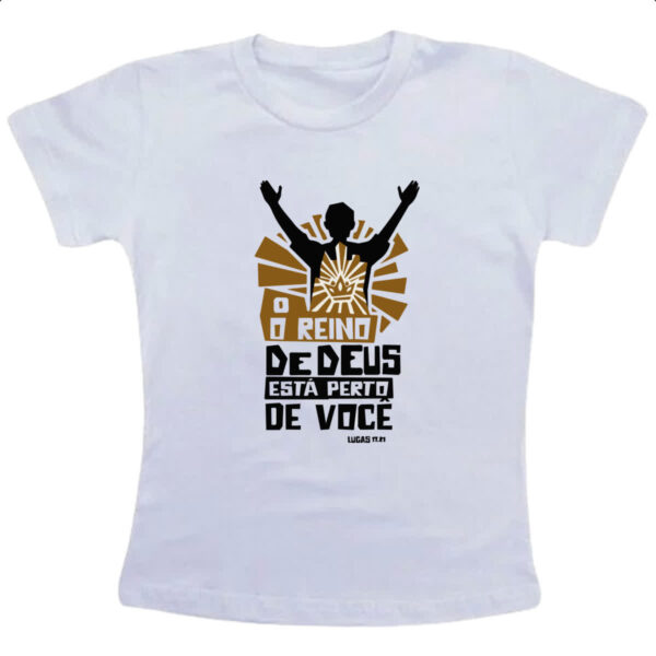 Camiseta Infanto Juvenil Gospel Lucas 17.21