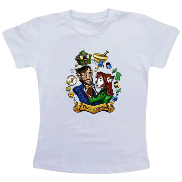 Camiseta Infanto Juvenil Grimm Monroe e Rosalee Time e Thyme