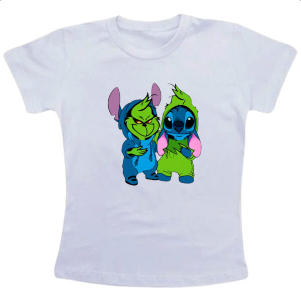 Camiseta Infanto Juvenil Grinch and Stitch
