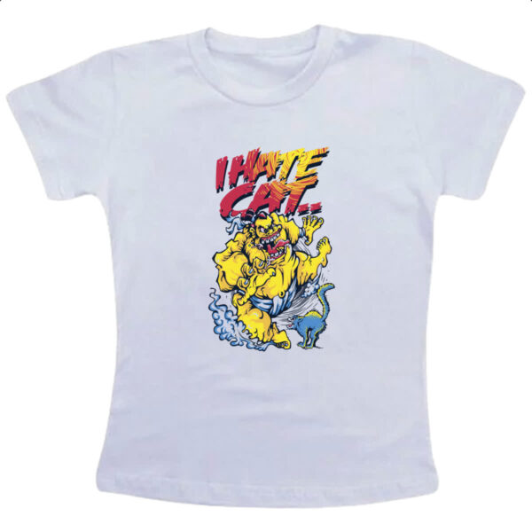 Camiseta Infanto Juvenil I hate cat