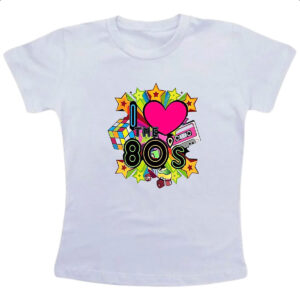 Camiseta Infanto Juvenil I love anos 80
