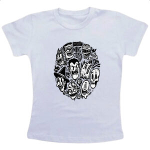 Camiseta Infanto Juvenil I love classic monsters