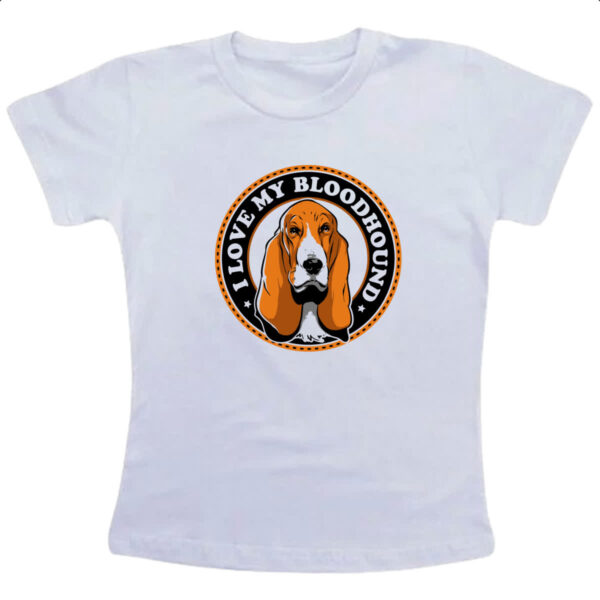 Camiseta Infanto Juvenil I love my Bloodhound