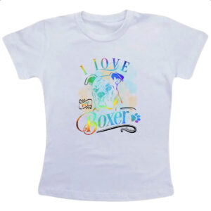 Camiseta Infanto Juvenil I love my Boxer