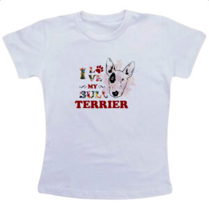 Camiseta Infanto Juvenil I love my Bull Terrier