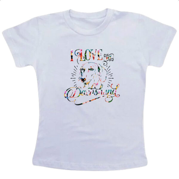 Camiseta Infanto Juvenil I love my Daschshund