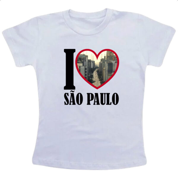 Camiseta Infanto Juvenil I love sao paulo