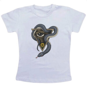Camiseta Infanto Juvenil Illuminati olho e serpente