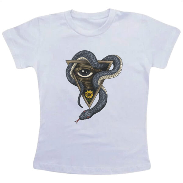 Camiseta Infanto Juvenil Illuminati olho e serpente