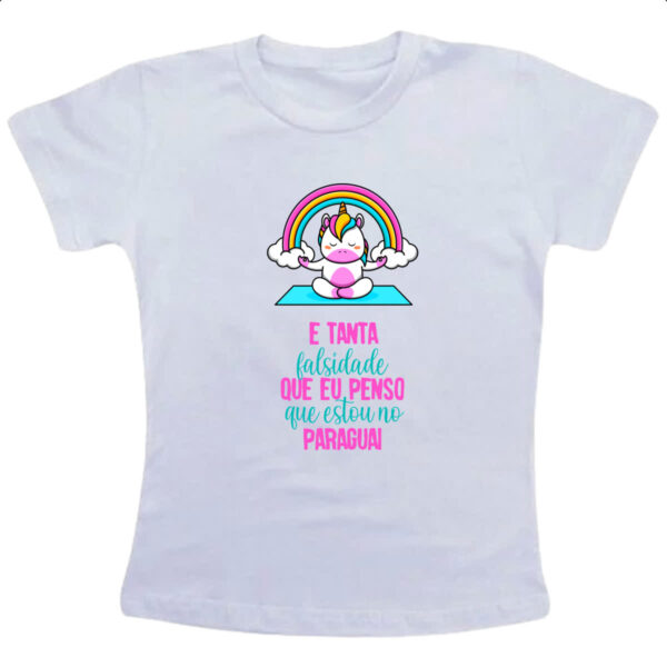 Camiseta Infanto Juvenil Ironico e tanta falsidade