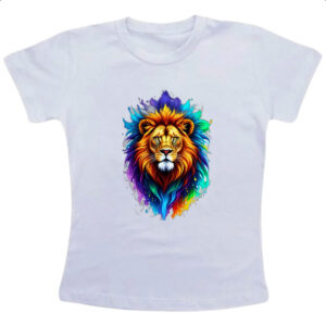 Camiseta Infanto Juvenil Leao de Juda Watercorlor Splash