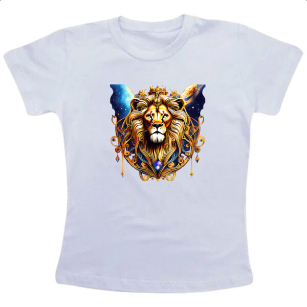 Camiseta Infanto Juvenil Leao de juda coroado no universo