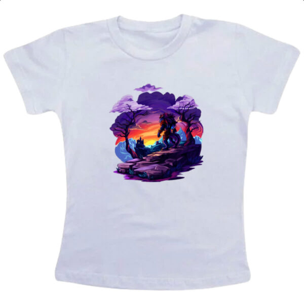 Camiseta Infanto Juvenil Leao guerreiro noturno