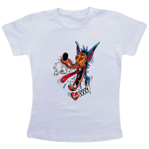 Camiseta Infanto Juvenil Lobo apaixonado