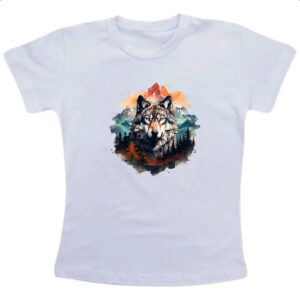 Camiseta Infanto Juvenil Lobo da montanha